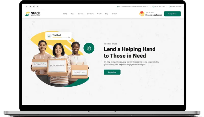 Website design mockup for oshkosh